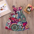 thumbnail image 3 of Vestido de verano sin mangas con estampado floral para fiesta y desfile de niñas pequeñas, 3 of 6