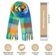thumbnail image 2 of KOITHOT Winter Womens Scarf, Big Coloured Checked Soft Thick Warm Scarves Rainbow, 2 of 6
