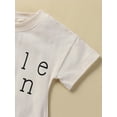 thumbnail image 5 of Bagilaanoe Newborn Baby Girl Boy Rompers Letter Print Short Sleeve Bodysuits 3M 6M 12M 18M 24M Infant Casual One Piece Short Jumpsuit, 5 of 9
