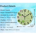 thumbnail image 3 of GZHJMY Beautiful Clover Flowers Leaves Print Round Wall Clock Decorative, 9.5 Inch Battery Operated Quartz Analog Quiet Desk Clock for Home,Office,School, 3 of 6