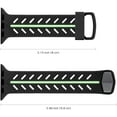thumbnail image 5 of Relaxy Compatible for Apple Watch Bands Two-Tone Soft Silicone Sports Replacement Wrist Strap Compatible for iWatch Series 6/SE/5/4/3/2/1, Nike+, Sports, Edition (Black + Green 38/40 mm), 5 of 5