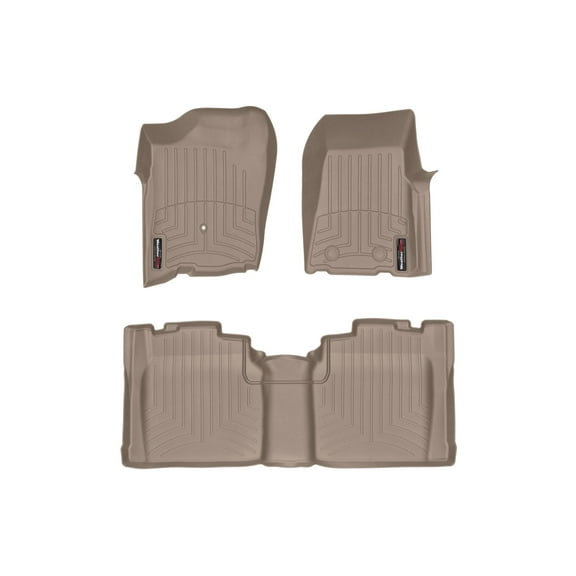 WeatherTech Custom Fit FloorLiners compatible with 2004-2010 Ford Ranger - 1st & 2nd Row, Tan