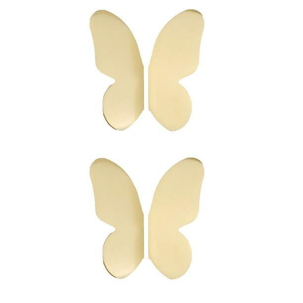 1 pardero asa de latón práctico mariposa en forma de gabinete de tirador (dorado)