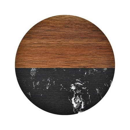 

RAINB Heat Resistant Wood Coasters Marble Solid Wood Splicing Tea Coffee Cup Pad