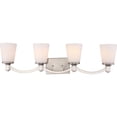 thumbnail image 2 of Nuvo 60-5874 - Laguna 4 Light Vanity - Brushed Nickel with White Glass, 2 of 2