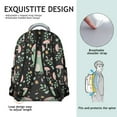 thumbnail image 5 of Cartoon Frog & Nature Print Waterproof Backpack - Stylish School Bag for College Students, Spacious Ergonomic Design with Padded Straps & Breathable Mesh for Daily Commute, 5 of 5