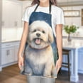thumbnail image 4 of Hello Winter Bichon Frise Welcome Snowy Night Watercolor Vintage Apron Bichons Dog Lovers Gifts Idea for Cooking Grilling Baking Painting Gardening - 01011, 4 of 5