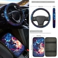 thumbnail image 3 of Jeiento Wolf 17 Pcs Seat Cover Full Sets, Front Rear Covers, Floor Mats, Galaxy Sky Steering Wheel Cover, Armrest Pad, Seat Belt Pads, Coaster - Universal Fit Car Interior Accessories, 3 of 8