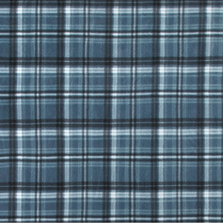 Mainstays Blue Plaid Plush Throw Blanket 