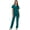 Caribbean Blue, variant on Wrongduck Women’s Medical Scrubs Set V-Neck Top and Straight-Leg Pants, 11 Pockets, Stretchy Easy-Care Fabric, Professional Workwear Uniform