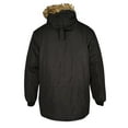 thumbnail image 2 of Men's Jacket Heavy Weight Puffer Water Resistant Faux Fur Trim Hood Parka Coat, Black, 3XL, 2 of 3