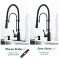 thumbnail image 4 of Wowow 20.7 in. Single Handle Convenient Pull Down Sprayer Kitchen Faucet in Black with Soap Dispenser, 4 of 7