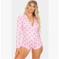 thumbnail image 4 of Combinaison Pyjama pour Femmes à Pois Nuage Imprimés, Manches Longues, Coupe Ample, Vêtements de Nuit, Boutons, 4 of 5