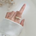 thumbnail image 3 of Daisy Flower Rings For Women Korean Style Adjustable Opening Finger Ring Bride Wedding Engagement Statement Jewelry Gif, 3 of 6
