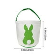 thumbnail image 3 of Yooshoverk Rabbits Bag Easter Small Bag Children'S Easter Tote Bag Gift Snacks Candy Easter Egg Canvas Bag Green 9.84X9.06 In, 3 of 6