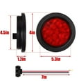 4Pcs 4 Inch Round STF9 Led Trailer Tail Lights Kit Red 12 LED