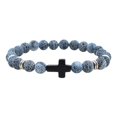 thumbnail image 4 of Birdeem Natural Stone Black Elastic Thread Bracelet Natural Stone Black Elastic Thread Bracelet, 4 of 5