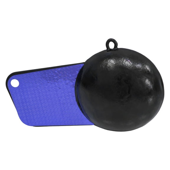 Extreme Max 3006.8969 Coated Pancake Downrigger Weight - 12 lbs. with Blue Flash