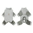 thumbnail image 5 of Small Dog Jumpsuit, Small Dog Recovery Suit, Stripe Anti-Shedding Dog Pajamas Pjs, After Surgery Dog Onesie Shirt, Dog Sweater Coat for Puppy Small Dog Gray M, 5 of 7