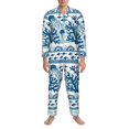 thumbnail image 3 of Fotbe Sea Underwater Jellyfish Pijama de Hombre con Estampado de Manga Larga, Conjunto de 2 Piezas, Ropa de Dormir Suave y Cómoda con Bolsillos-Medium, 3 of 7