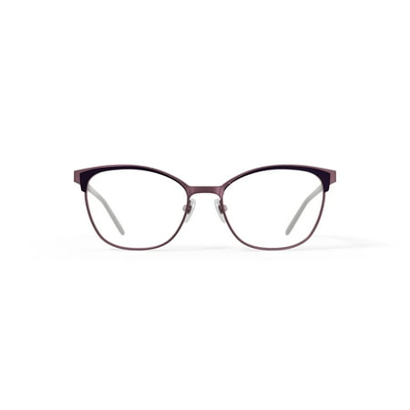 Hard Candy Women's HC209 Your Majesty Browline Prescription Eyeglasses with Case, Purple Tortoise