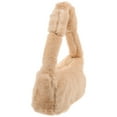 thumbnail image 4 of Monyance Shoulder Pouch Fluffy Plush Fuzzy Shoulder Bag Fashionable Purse Brown(9.84X5.91X3.15Inches), 4 of 10