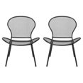 thumbnail image 1 of Noble House Nevada Fauteuil Club en Fer d'Extérieur Noir Mat (Ensemble de 2), 1 of 13
