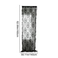 thumbnail image 3 of Yakvarog Floral Lace Sheer Curtains 63" x 55", Scalloped Edge Rod Pocket Window Drape, Light Filtering Semi-Blackout Voile Panel for Living Room Bedroom, Machine Washable, 3 of 6