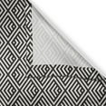 thumbnail image 3 of Ambesonne Lattice Kitchen Curtains, Stripes Diagonal Squares, 55"x45", Charcoal Grey Eggshell, 3 of 3