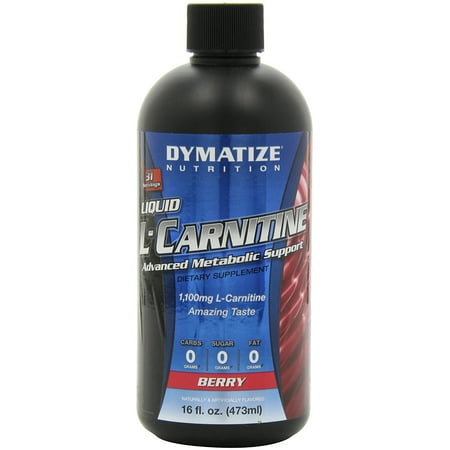 Dymatize Nutrition Liquid L-Carnitine 1100, Berry, 16 Ounce
