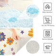 thumbnail image 3 of Yayeee Bath Rug for Bathroom Floor Non Slip Rectangle Fluffy Soft Absorbent Mat, 16"x24", Beige Retro Rainbow, 3 of 7