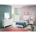 thumbnail image 3 of Primo White Tufted Faux Leather Upholstered Twin Panel Bed, 3 of 3