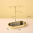 thumbnail image 1 of Baohd Jewelry Organizer Stand Tray Display Rack for Rings Gold Marbling, 1 of 9