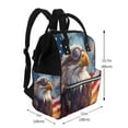 thumbnail image 2 of Pofeuu Bald Eagle Pilot Print Diaper Bag Backpack, Multifunction Travel Pack Maternity Baby Changing Bags, Large Capacity, Waterproof, 2 of 6
