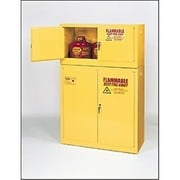 Eagle Add-14 Flammable Liquid Storage Cabinets - Yellow Two Door Self-Closing Optional Shelf