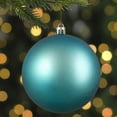 thumbnail image 3 of Northlight 4" Matte Mermaid Blue Shatterproof Christmas Ball Ornament (100mm), 3 of 3