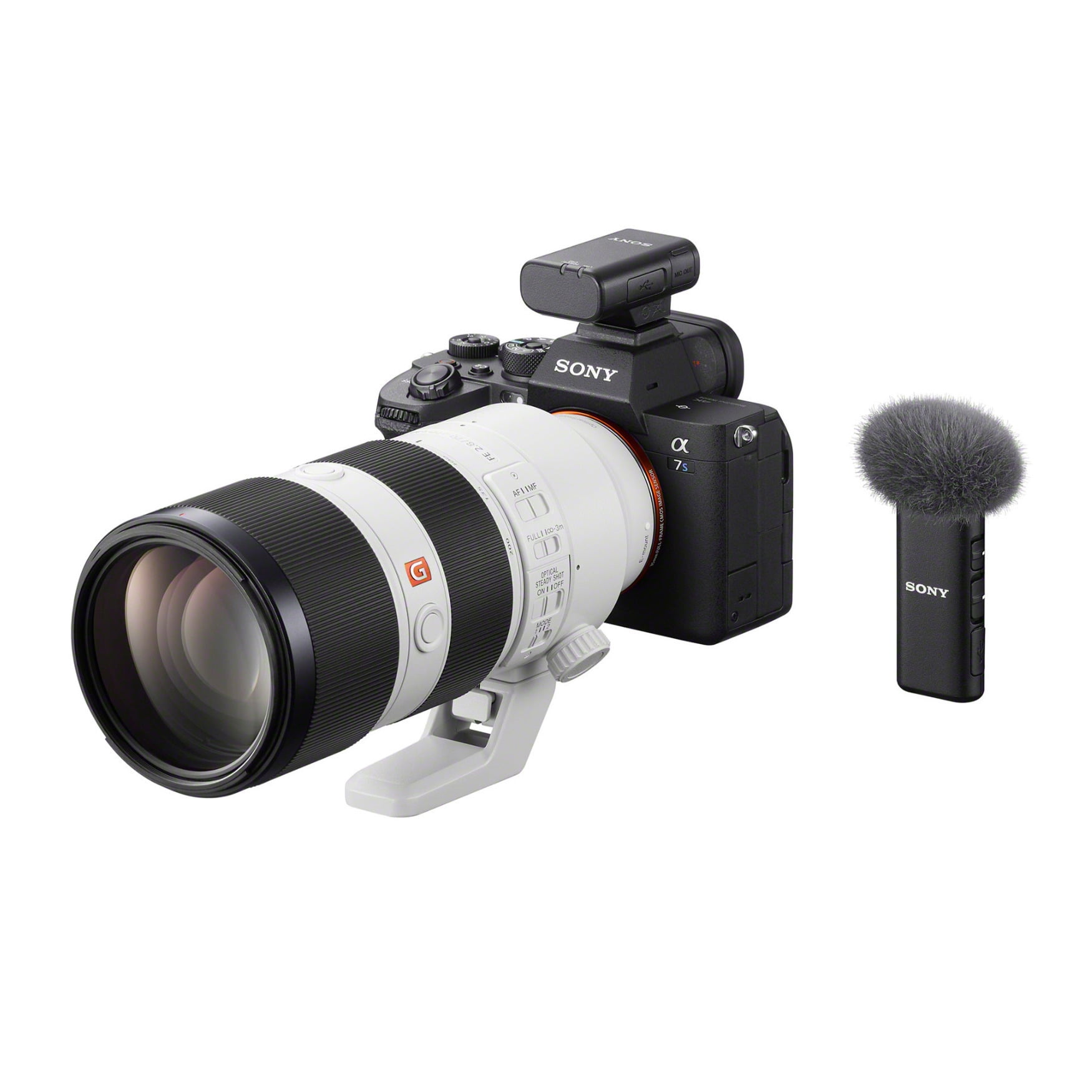 Sony ECM-W2BT Digital Bluetooth Wireless Microphone with ECM-LV1 Lav Mic Bundle