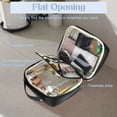 thumbnail image 2 of Unique Bargains Toiletry Bag Travel Makeup Bag with Detachable Makeup Brush Divider for Women Girls Black, 2 of 7