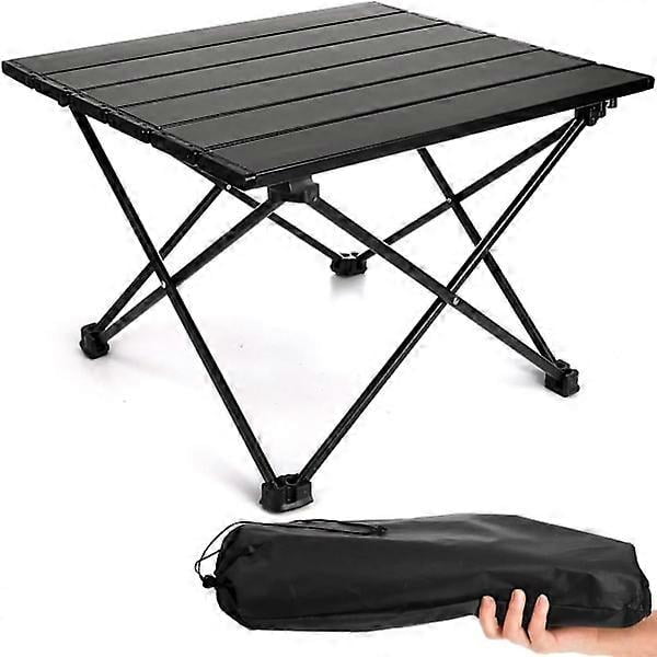 Portable Camping Table, Lightweight Folding Table with Aluminum Tabletop and Carry Bag, Easy to Carry, Perfect for Outdoor