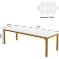 thumbnail image 2 of Tribesigns 6.5FT Conference Table, 78 Inch Rectangular Meeting Table with Metal Legs, Large Office Seminar Table for 6 to 8 People (Only Table), 2 of 5
