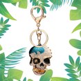 thumbnail image 3 of Llavero Creativo Con Diamantes Imitación Calavera para Mujer Y Niña Bolso Mano Regalo (azul), 3 of 9