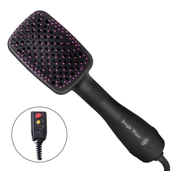 Hair Dryer Brush, Jungle Wave 2 in 1 Negative Ion Blow Dryer with Comb, Fast Drying Hot Air Brush