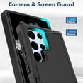 thumbnail image 5 of for Samsung Galaxy S22 Ultra Case: Dual Layer Protective Heavy Duty Cell Phone Cover Shockproof Rugged with Screen Protector - Military Protection Bumper Tough - Samsung Galaxy S22 Ultra 5G, Black, 5 of 9