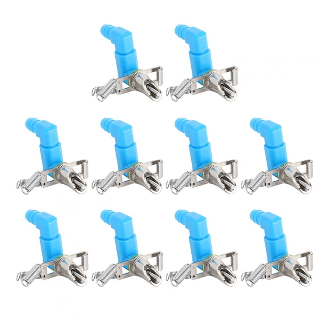 Bebedero para conejos, 10 piezas, tetina automática para conejos, herramientas para beber, válvula de bola para conejos, tipo bebedero, rendimiento confiable Jadeshay A