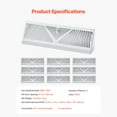 thumbnail image 4 of KFFKFF 15-Inch Floor Vents, Set of 10 Baseboard Vents, HVAC Robust Walk-On Iron Floor Grates, Anti-Rust and Anti-Flaking Air Vent Redirector Adjustable with Metal Regulator, 4 of 9