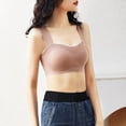 thumbnail image 3 of Gibobby Brasier mujer Sujetador sin costuras sin para mujer, 2 uds., sin mangas(Café + Beige,XL), 3 of 5