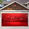 thumbnail image 1 of Fondo navideño de tela para puerta de garaje al aire libre, pegatinas de tela para tapiz, decoración de fiesta navideña, tela colgante a juego, 1 of 6