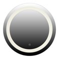 Round LED Wall Mounted Bathroom Mirror with Dimmable Touch Dimmer