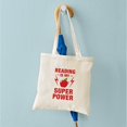 thumbnail image 4 of CafePress - Reading Is My Superpower Tote Bag - Unisex Canvas Tote Bag, Beige, 1-Piece, 4 of 6