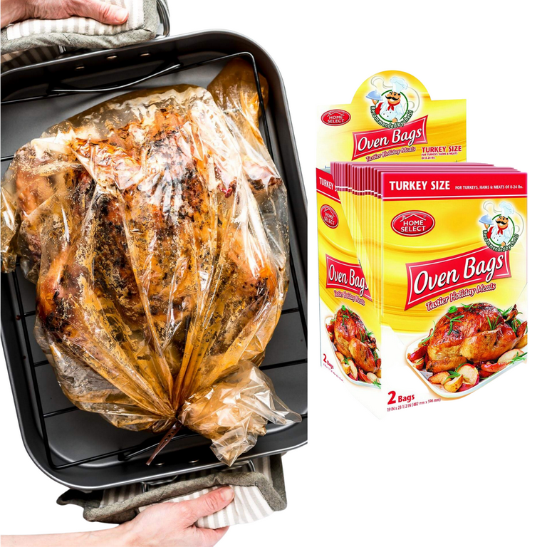 FoodVacBags 18 x 21.5 Large Turkey Bags - 100 Count - Heat Resistant Nylon Oven  Bags 